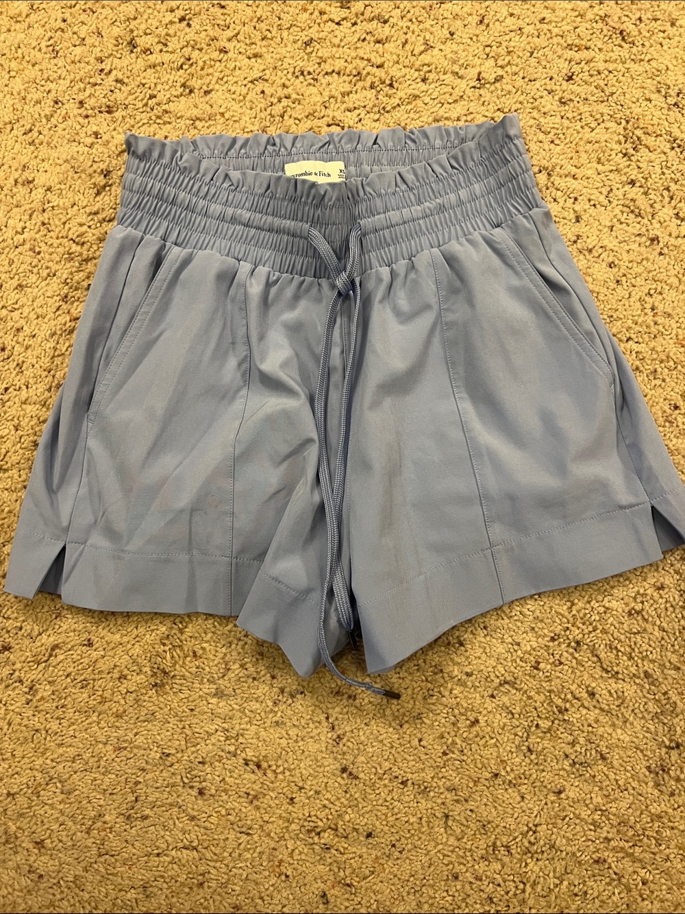 Abercrombie & Fitch Light Blue Smocked High-Waist Women’s Shorts